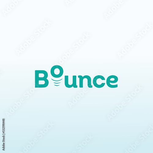 Letter Bounce vector logo design
