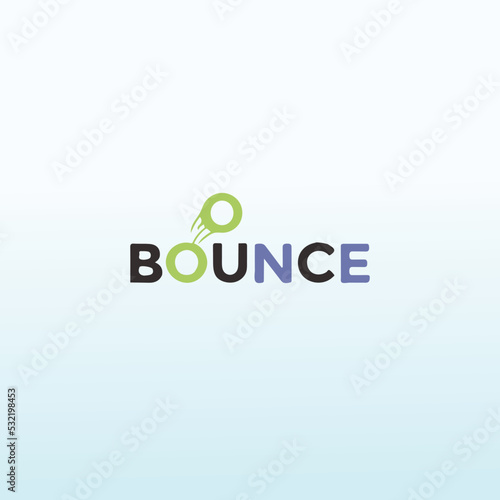 Letter Bounce vector logo design