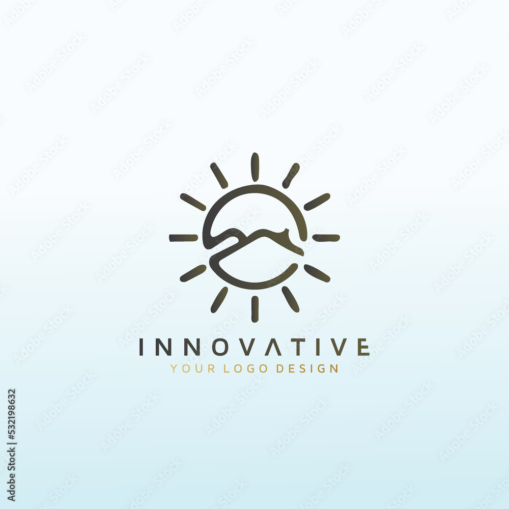 Fototapeta premium Real Estate Settlement Company Sunny logo design