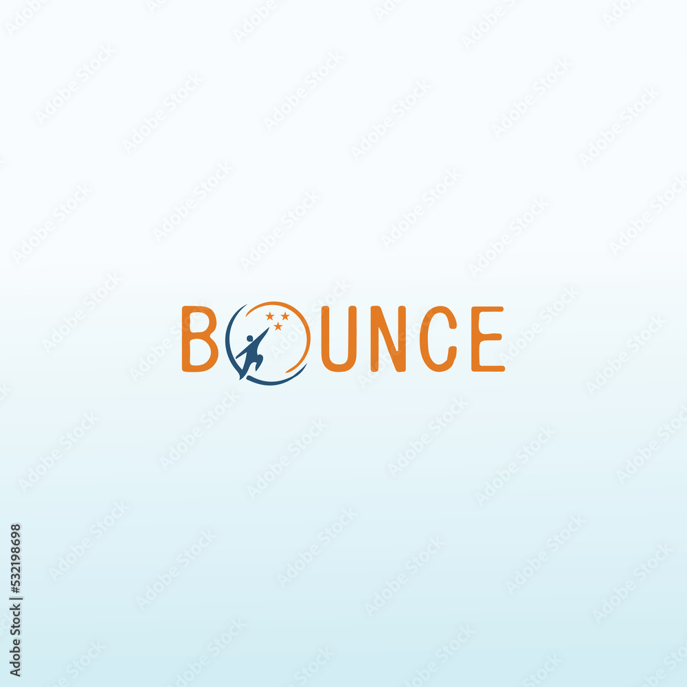 Letter Bounce vector logo design Letter Bounce vector logo design