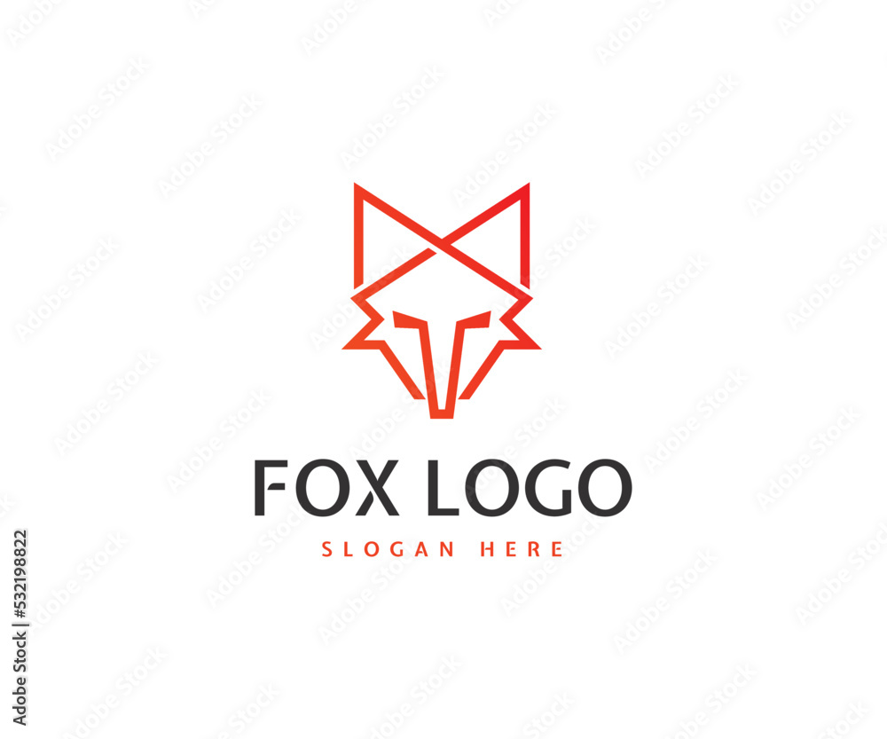 Fototapeta premium Fox Head Logo