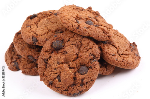 Chocolate chips cookies background