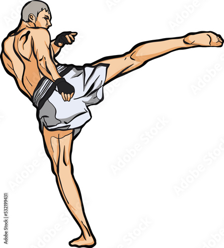 Muaythai kick boxing martial arts