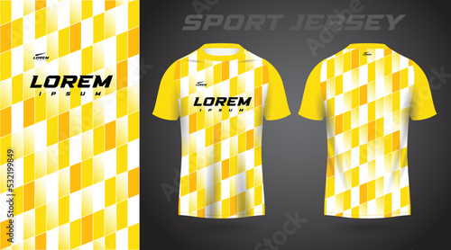 yellow shirt sport jersey design