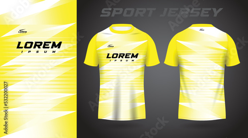 yellow shirt sport jersey design