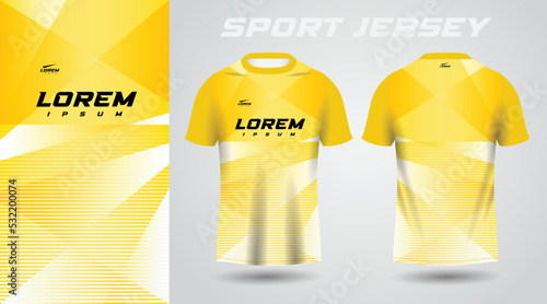 yellow shirt sport jersey design