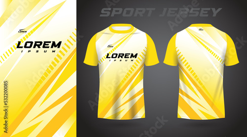 yellow shirt sport jersey design