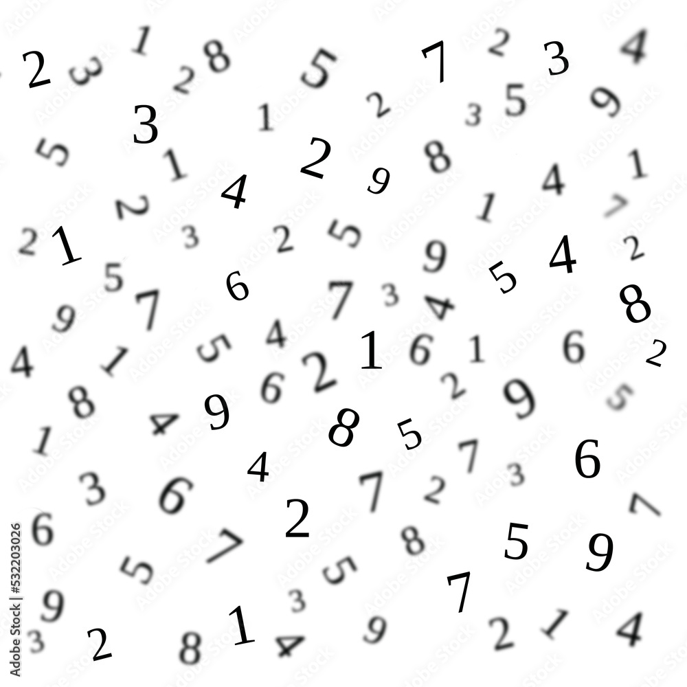 background of scattered numbers