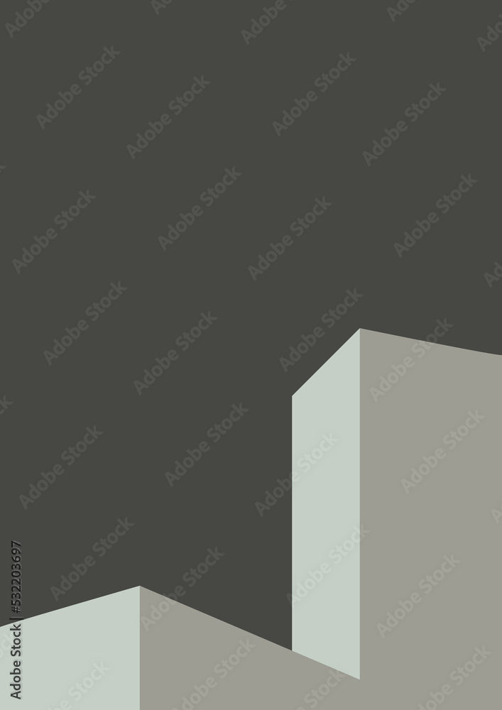 geometric architecture background with minimal design on tone color background. Geometric elements with abstract modern wall decoration. vector illustration geometric architecture background with minimal design on tone color background. Geometric elements with abstract modern wall decoration. vector illustration