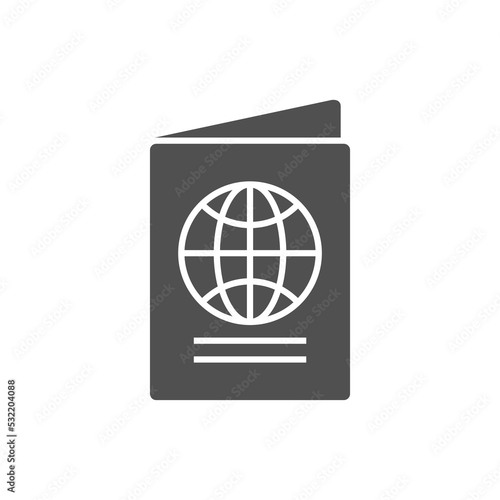 Passport Icon. Passport Related Vector Glyph Icon. Editable Image Passport Icon. Passport Related Vector Glyph Icon. Editable Image