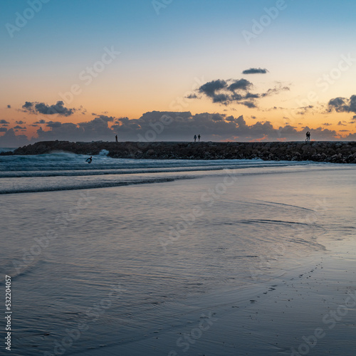 sunset on the beach