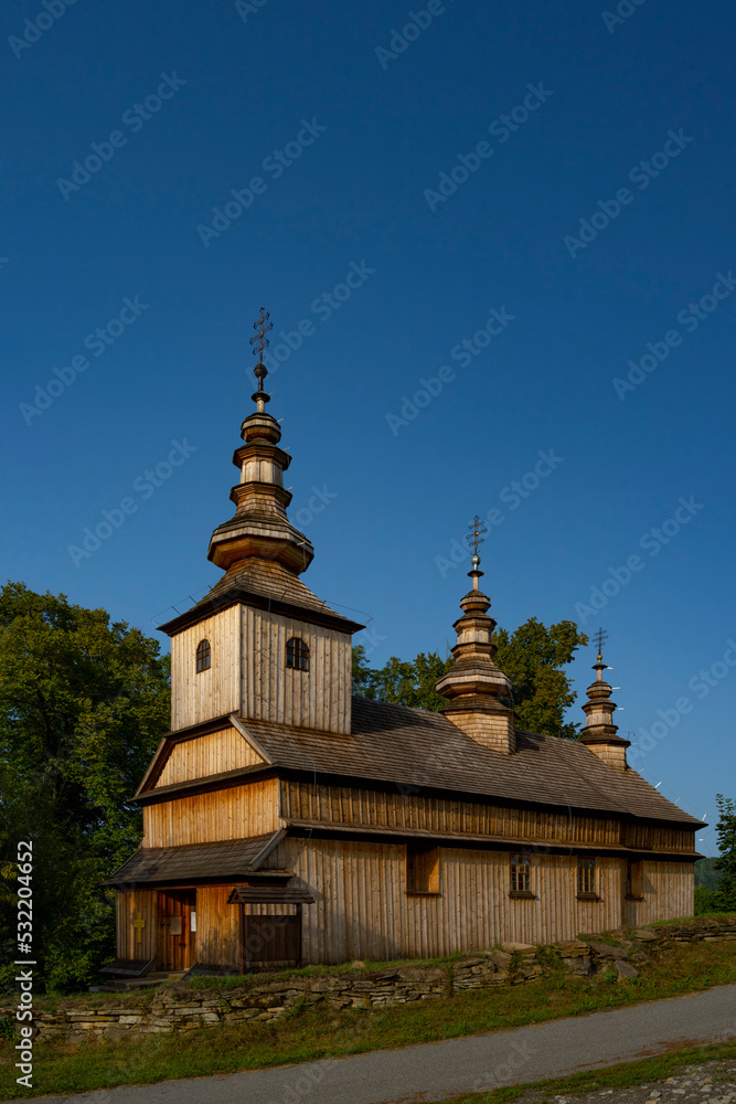 church and orthodox church in Bieszczady.