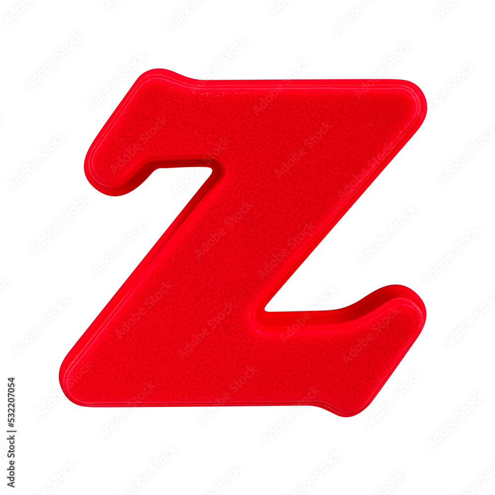 letter Z uppercase alphabet plastic on white background with Clipping path letter Z uppercase alphabet plastic on white background with Clipping path