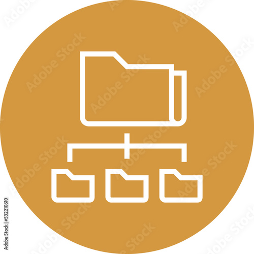 Directory Folder Structure Outline Icon