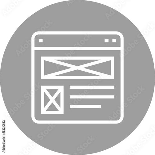 Wireframe Lo-Fi Outline Icon