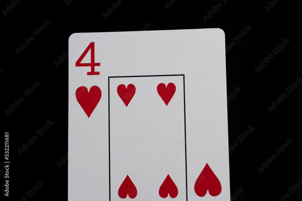 Obraz premium Playing cards on a black background