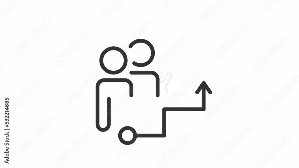 Animated leadership linear icon. Creating high performance team. Achieve results with team. Seamless loop 4k video with alpha channel on transparent background. Outline motion graphic animation Animated leadership linear icon. Creating high performance team. Achieve results with team. Seamless loop 4k video with alpha channel on transparent background. Outline motion graphic animation