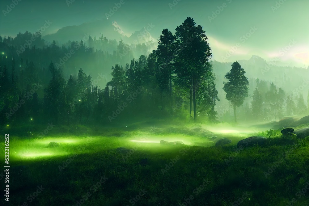 Fototapeta premium Beautiful fantasy landscape