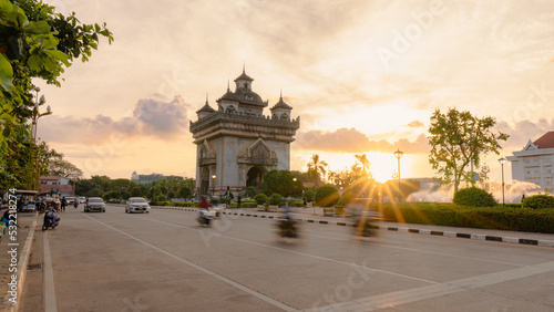 Fotografie PATUXAY, Patuxai Vientiane, Laos Land mark