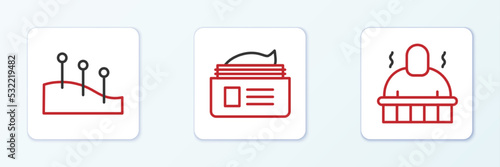 Set line Sauna and spa procedures, Acupuncture therapy and Ointment cream tube icon. Vector