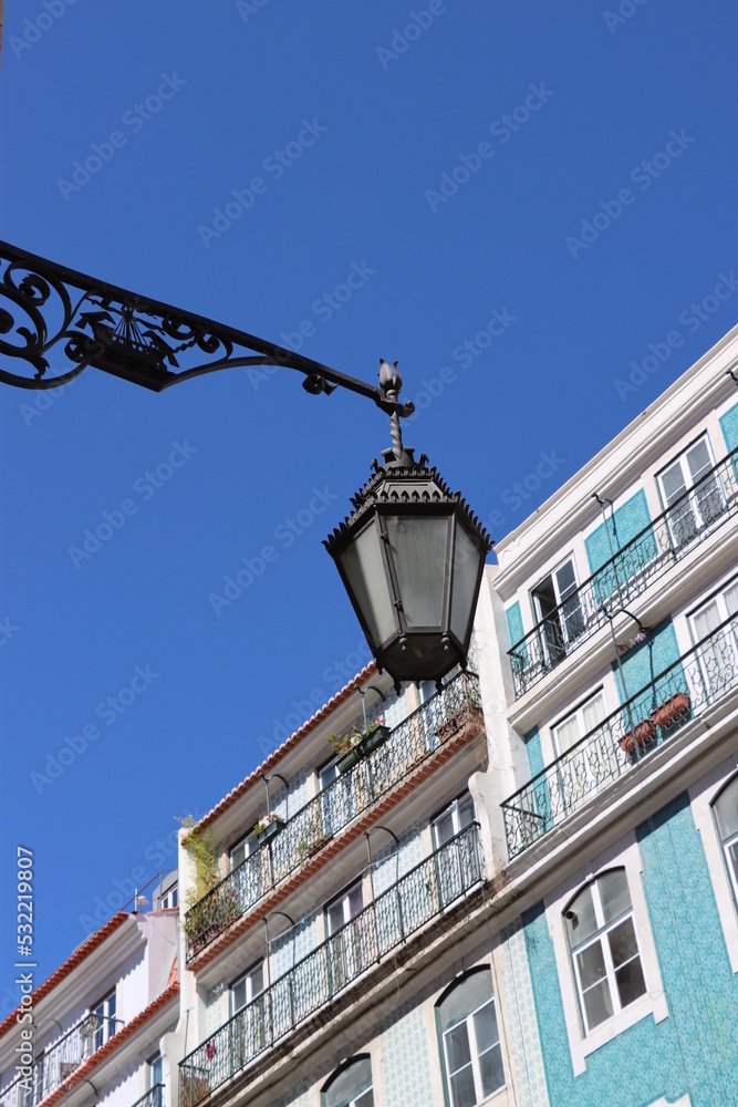 A street lantern in Lisbon 