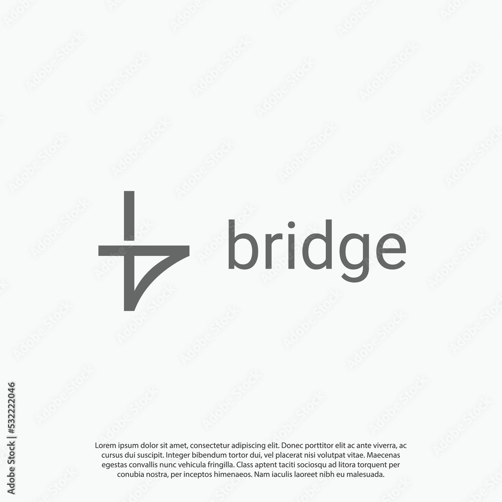Obraz premium simple initial b for bridge which forms bridge logo vector