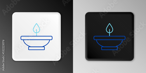 Line Aroma lamp icon isolated on grey background. Colorful outline concept. Vector