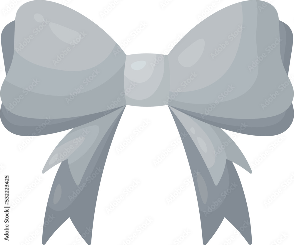 Pastel Grey Blue Bow Element Pastel Grey Blue Bow Element