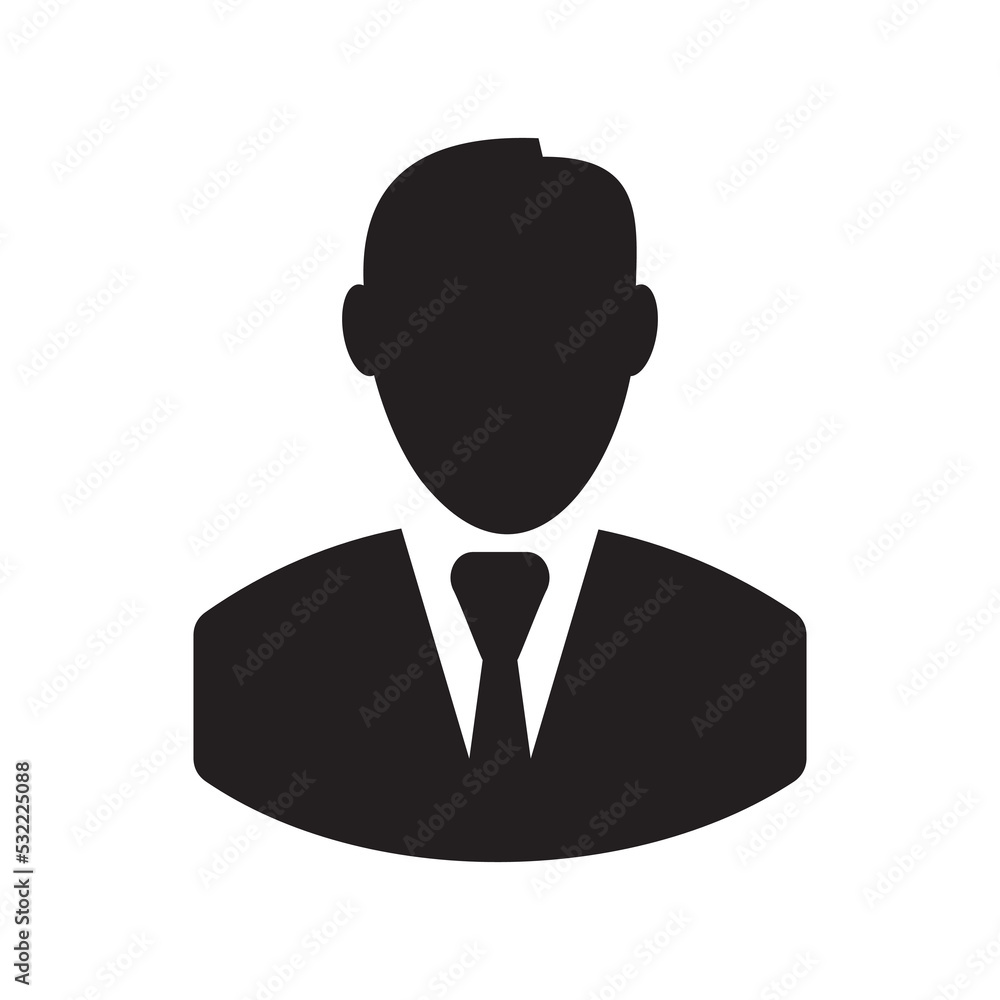 user icon of man in business suit vector illustration symbol user icon of man in business suit vector illustration symbol