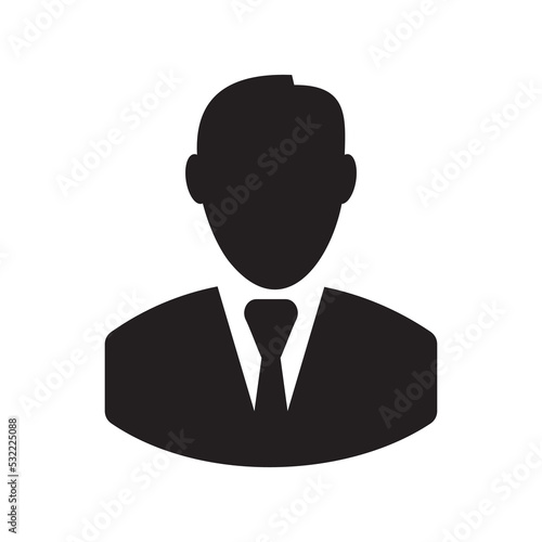 user icon of man in business suit vector illustration symbol