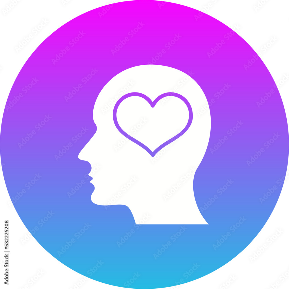 Mind Gradient Circle Glyph Inverted Icon