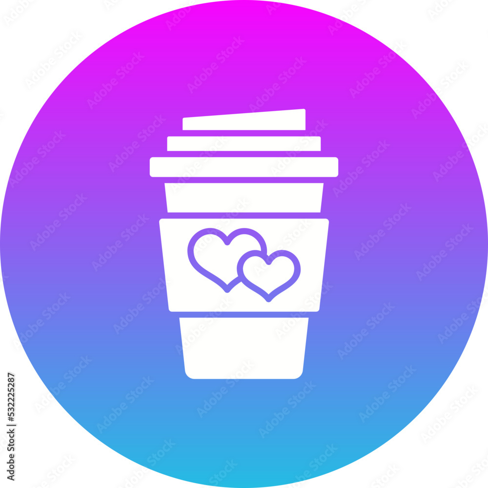 Coffee Gradient Circle Glyph Inverted Icon Coffee Gradient Circle Glyph Inverted Icon
