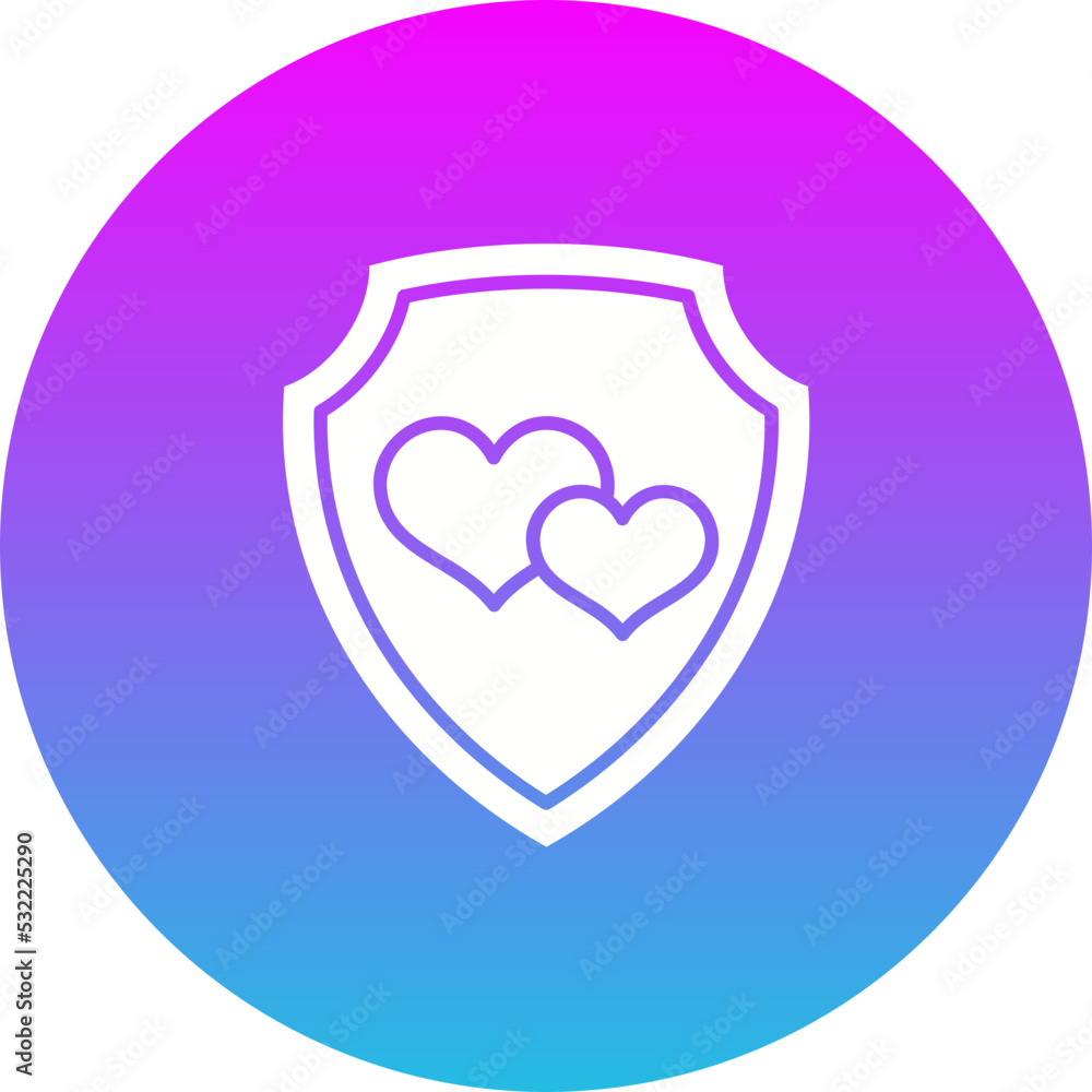 Shield Gradient Circle Glyph Inverted Icon Shield Gradient Circle Glyph Inverted Icon