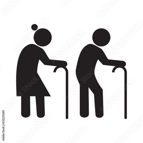older people vector icon illustration symbol