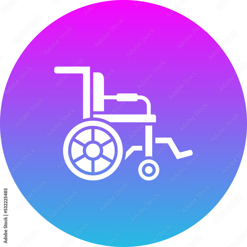 Handicapped Gradient Circle Glyph Inverted Icon Handicapped Gradient Circle Glyph Inverted Icon