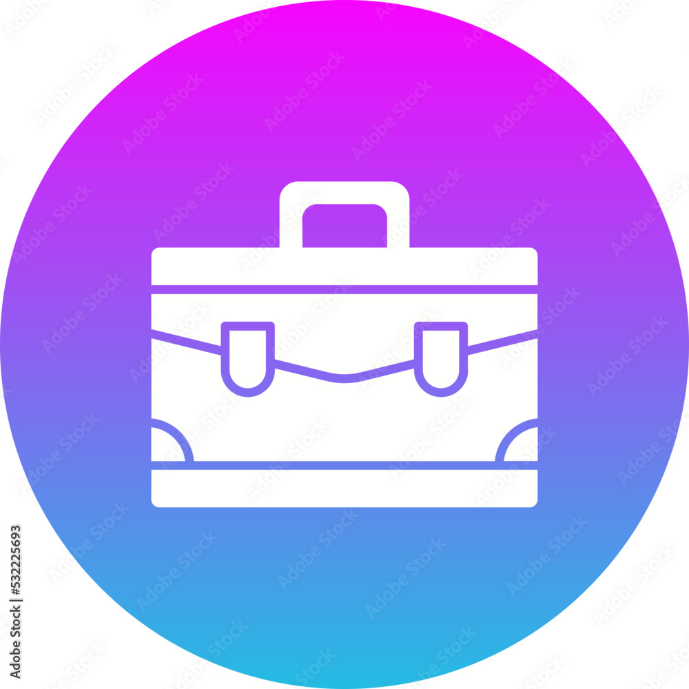 Briefcase Gradient Circle Glyph Inverted Icon Briefcase Gradient Circle Glyph Inverted Icon