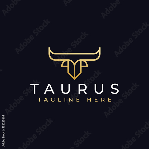 abstract bull premium logo design