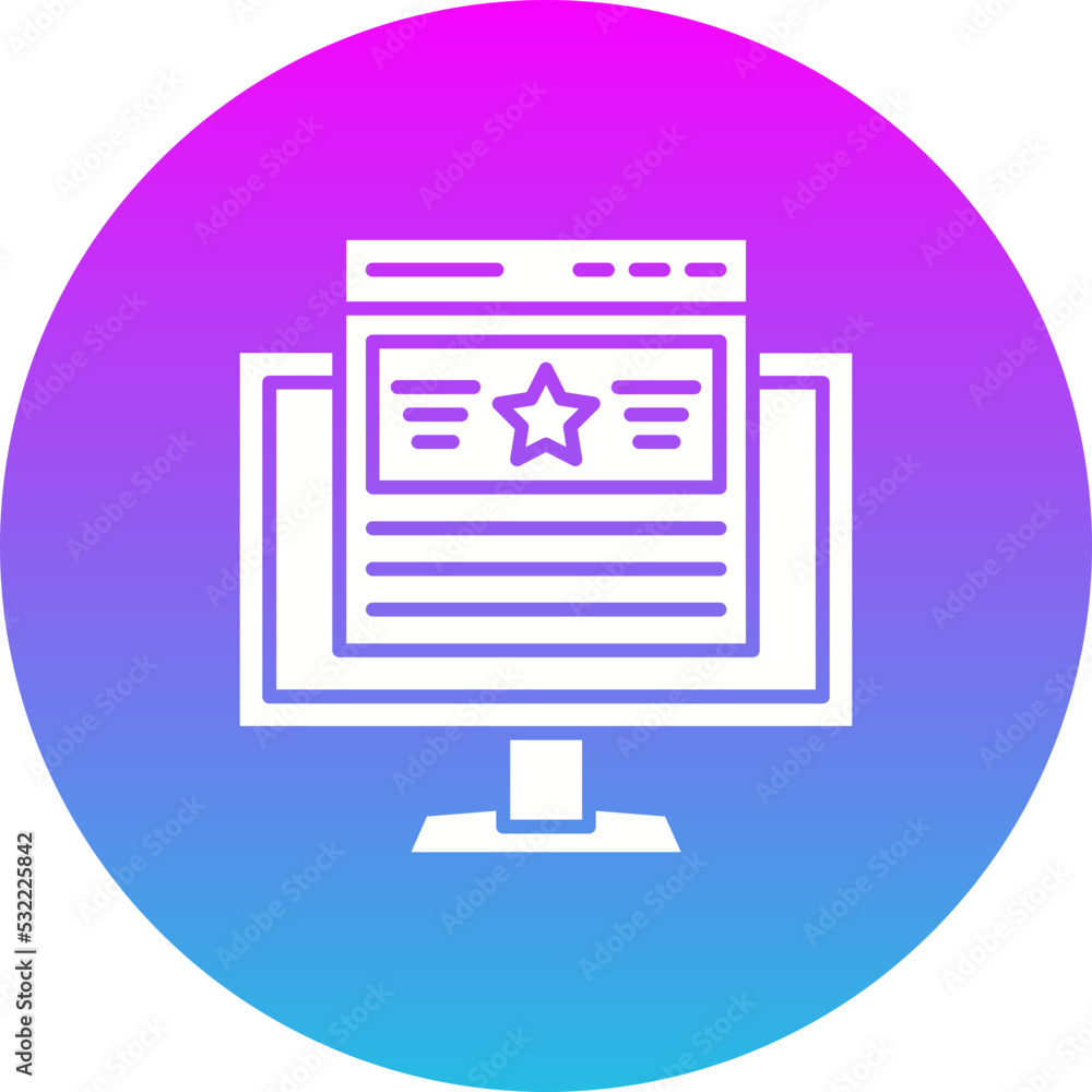 Banner Gradient Circle Glyph Inverted Icon Banner Gradient Circle Glyph Inverted Icon