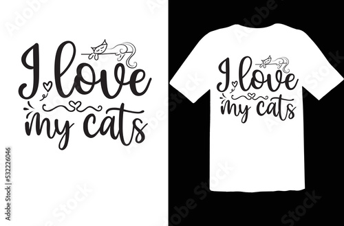 I love my cats svg design