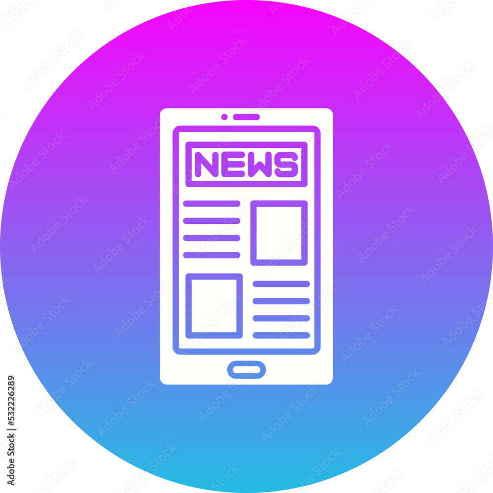 Smartphone Gradient Circle Glyph Inverted Icon Smartphone Gradient Circle Glyph Inverted Icon
