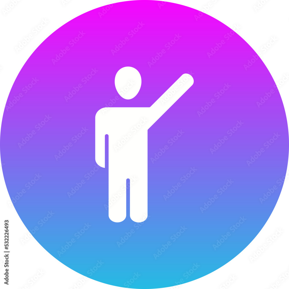 Raise Hand Gradient Circle Glyph Inverted Icon Raise Hand Gradient Circle Glyph Inverted Icon
