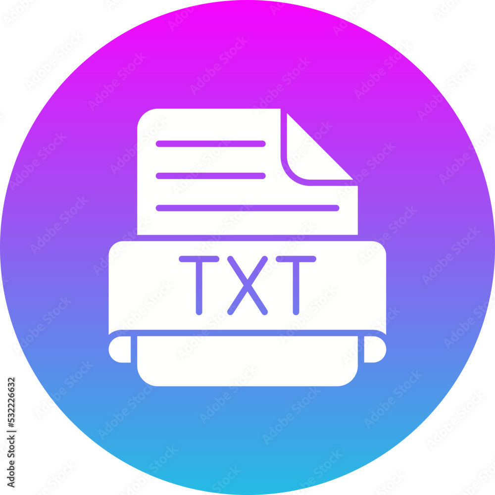 Txt Gradient Circle Glyph Inverted Icon Txt Gradient Circle Glyph Inverted Icon