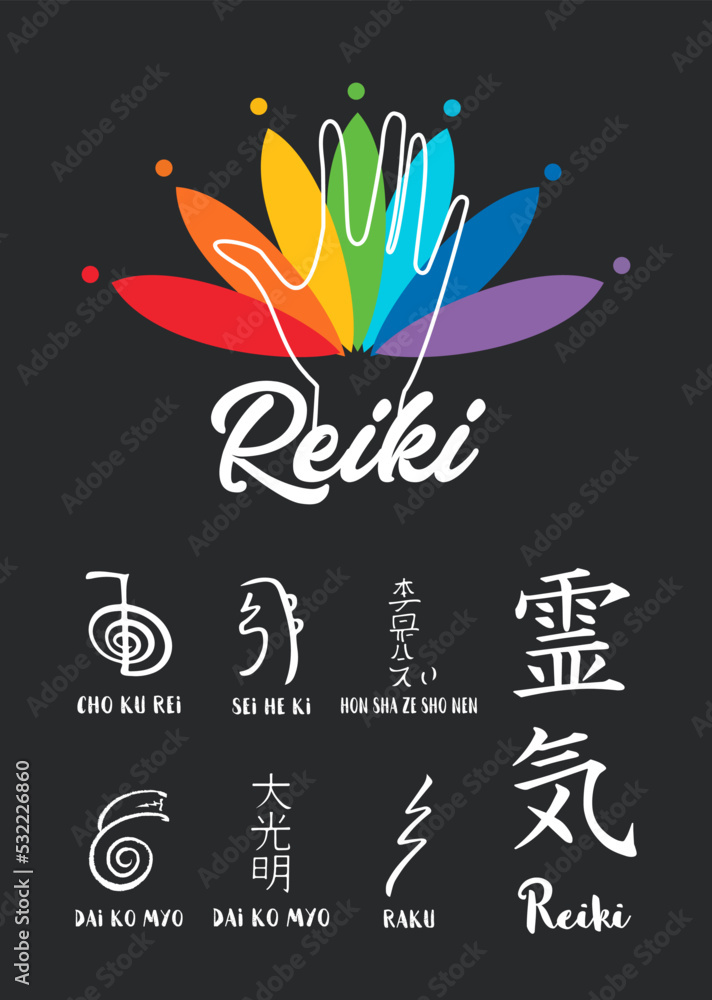 Um Grupo De Símbolos Do Reiki Isolado No Branco Elementos Tirados Mão FO  Ilustração do Vetor - Ilustração de carta, hieroglifos: 123559861