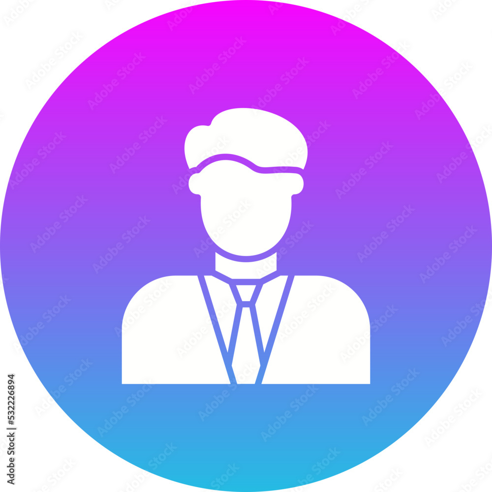 Accountant Gradient Circle Glyph Inverted Icon Accountant Gradient Circle Glyph Inverted Icon