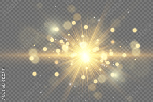 Brilliant gold dust vector shine. Glittering shiny ornaments for background. Vector illustration.	