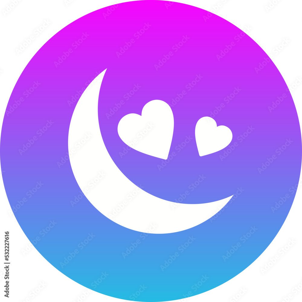 Moon Gradient Circle Glyph Inverted Icon Moon Gradient Circle Glyph Inverted Icon