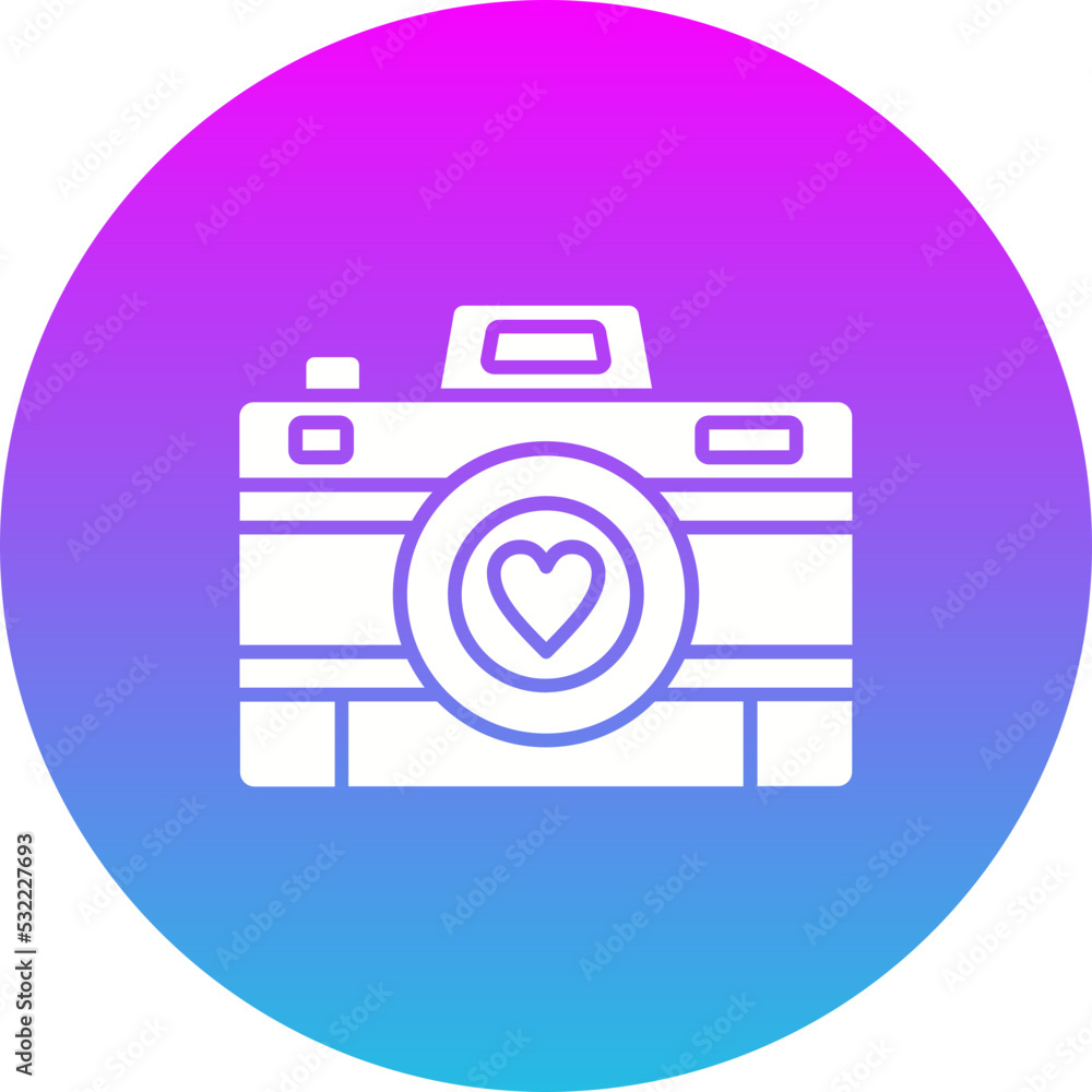Camera Gradient Circle Glyph Inverted Icon Camera Gradient Circle Glyph Inverted Icon
