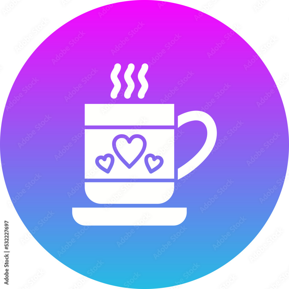Coffee Gradient Circle Glyph Inverted Icon Coffee Gradient Circle Glyph Inverted Icon