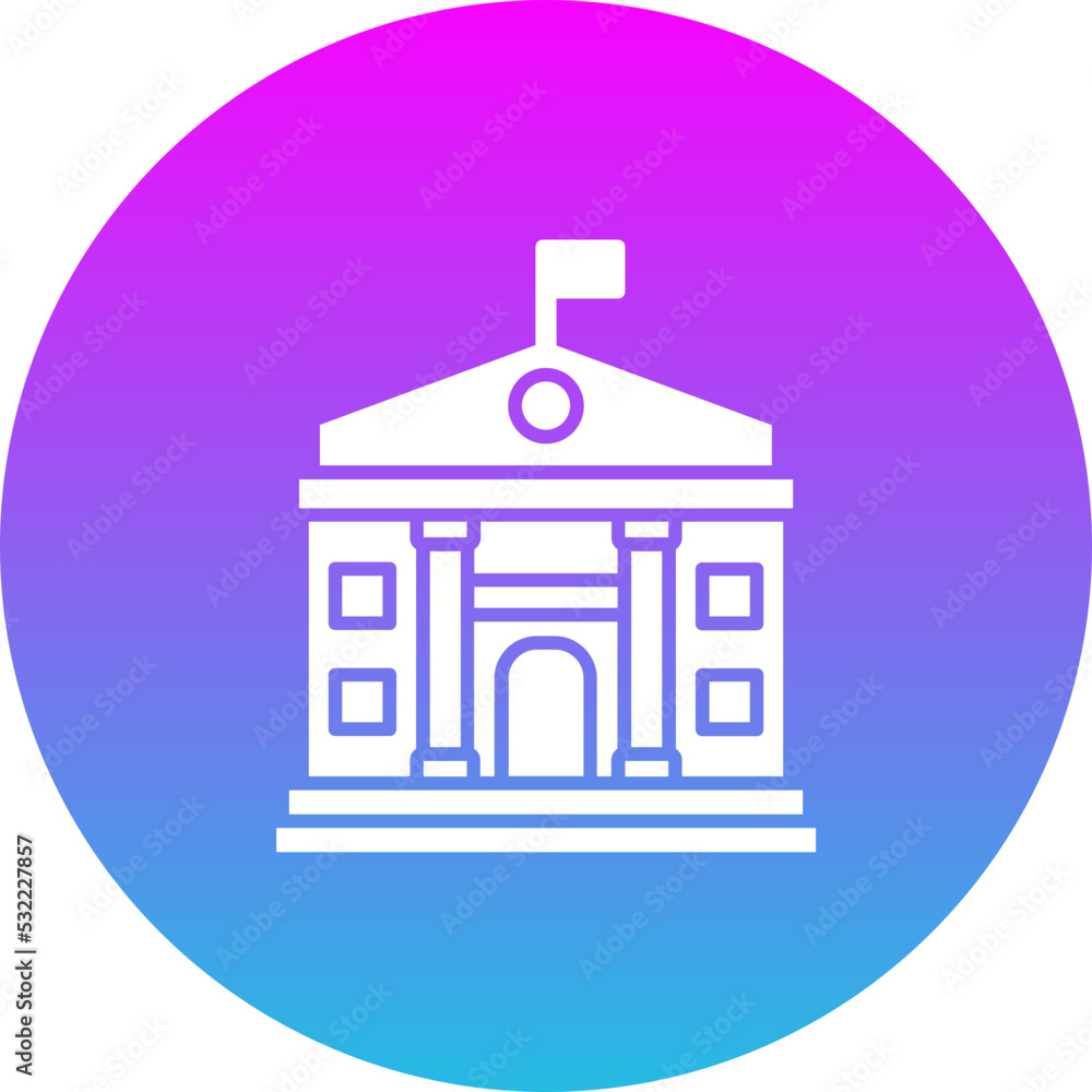 Government Gradient Circle Glyph Inverted Icon Government Gradient Circle Glyph Inverted Icon
