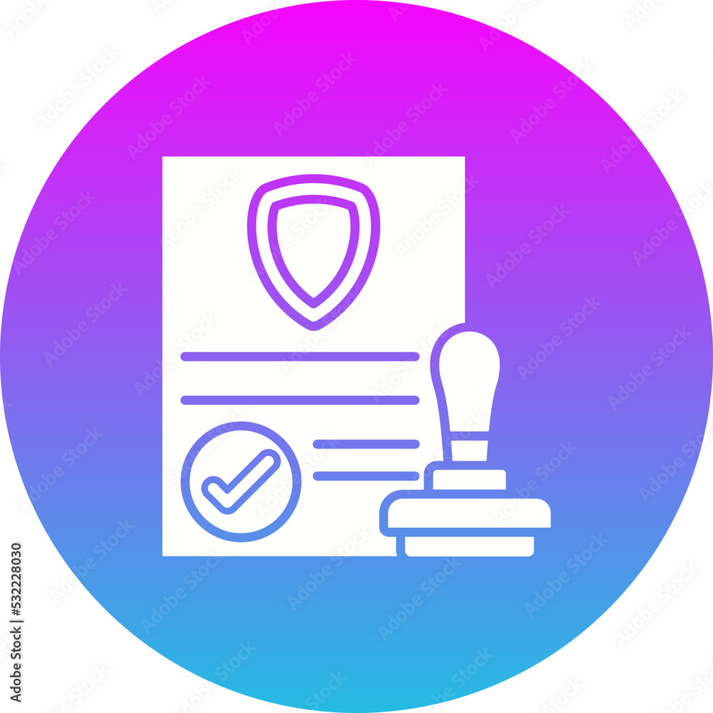 Approval Gradient Circle Glyph Inverted Icon Approval Gradient Circle Glyph Inverted Icon